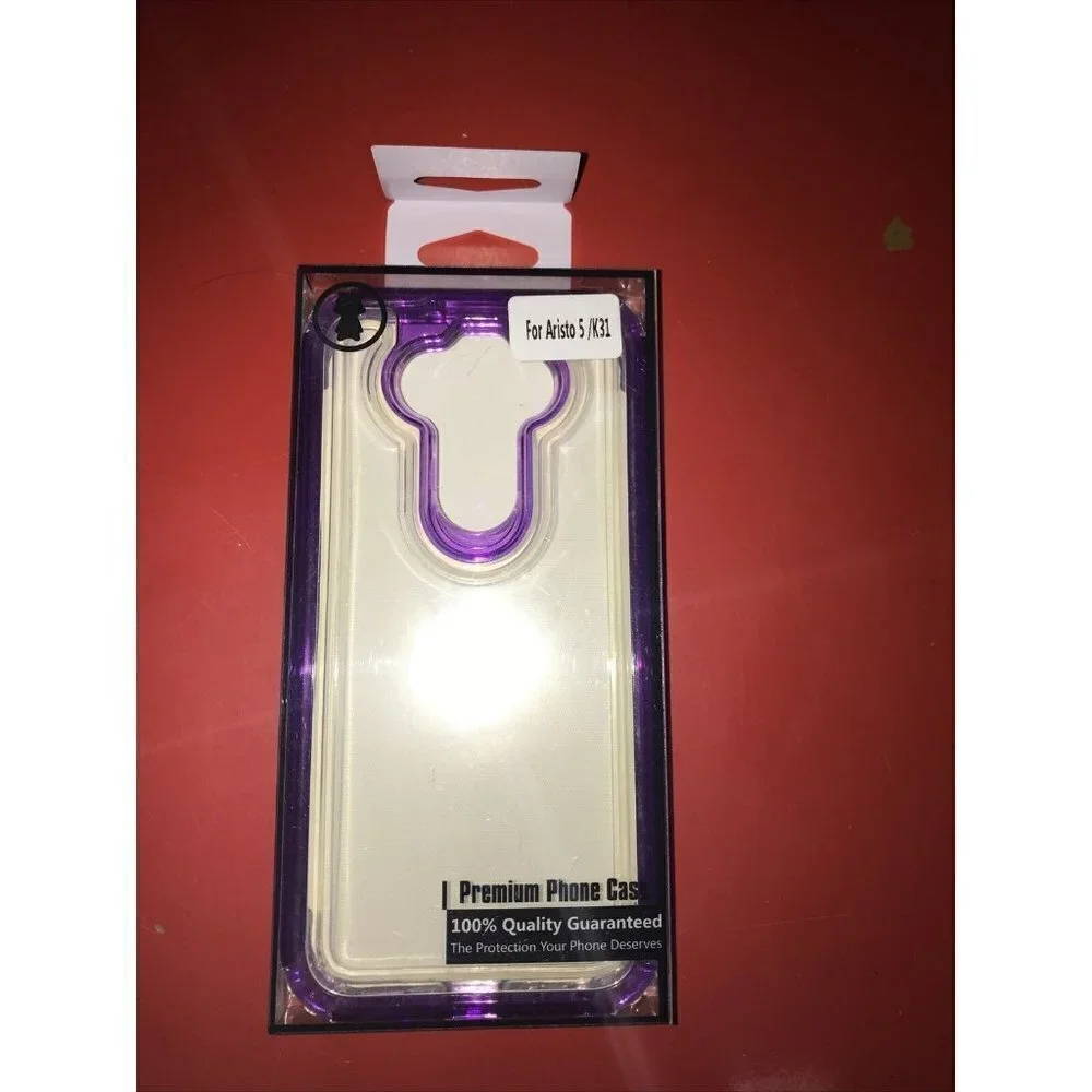 For LG Aristo 5 / K31 - Transparent Clear Heavy Duty Impact Rubber Armor Case